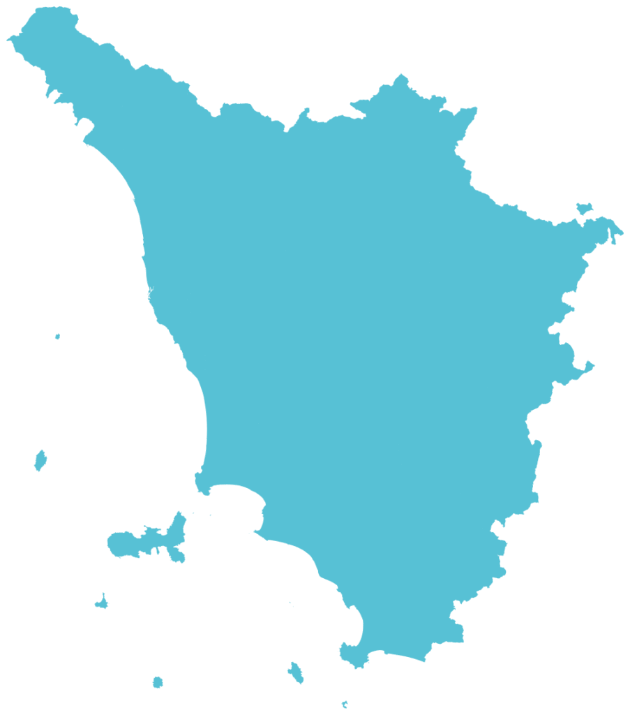 Mappa regione Toscana overlay